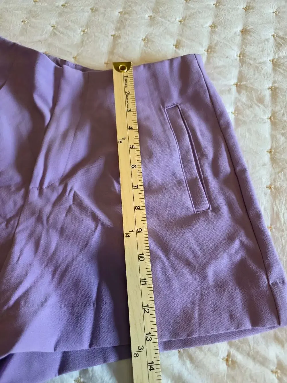 A New Day Women's Tailored High-Rise Stretch Shorts in Lilac Purple